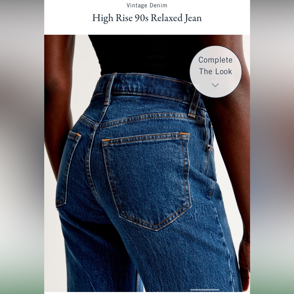 NEW Abercrombie & Fitch - High Rise 90s Relaxed Jean - Dark - 30 (10) NEVER WORN